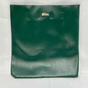 Green Faux Leather Shoulder Bag